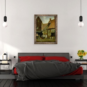Tablou inramat - Jacobus Vrel - Scene Street, 60 x 80 cm - Img 3