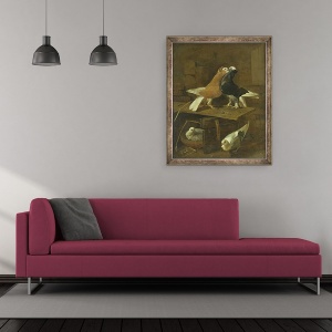 Tablou inramat - Jacomo Victors - Porumbeii, 50 x 60 cm - Img 2