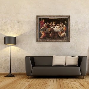 Tablou inramat - Jacopo Robusti Tintoretto - Cina cea de Taina, 70 x 90 cm - Img 2