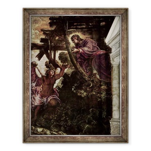 Tablou inramat - Jacopo Robusti Tintoretto - Ispita lui Hristos, 60 x 80 cm