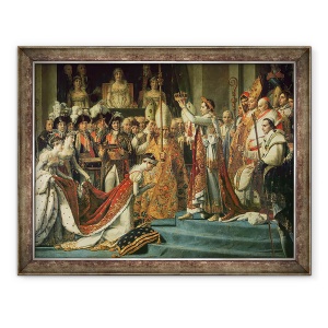 Tablou inramat - Jacques Louis David - Sfintirea imparatului Napoleon si incoronarea imparatesei Josephine de catre Papa Pius al VII-lea, detaliu IV, 70 x 90 cm