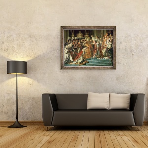 Tablou inramat - Jacques Louis David - Sfintirea imparatului Napoleon si incoronarea imparatesei Josephine de catre Papa Pius al VII-lea, detaliu IV, 70 x 90 cm - Img 2