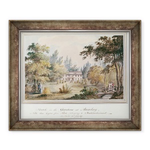 Tablou inramat - James Forbes - Schita in gradinile de la Aulnay, 70 x 85 cm