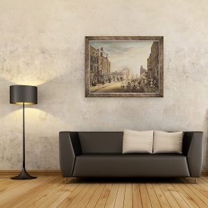 Tablou inramat - James Miller - Vedere spre Piata Hanovra Arata Holles Street, Londra, 70 x 90 cm - Img 2