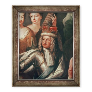 Tablou inramat - James Thornhill - Detaliu al lui George I de la Sala Pictata, 50 x 60 cm