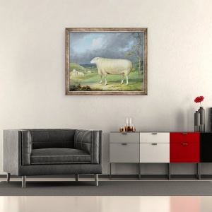 Tablou inramat - James Ward - O frontiera Leicester Ewe, 70 x 85 cm - Img 2