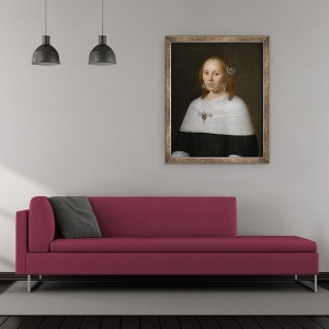 Tablou inramat - Jan Albertsz Rootius - Portret De O Tanara Femeie din Hoorn, 50 x 60 cm - Img 2