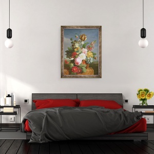 Tablou inramat - Jan Frans van Dael - Buchet de flori in vaza, 60 x 80 cm - Img 3