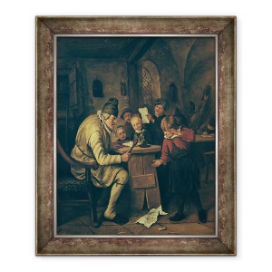 Tablou inramat - Jan Havicksz Steen - Maestrul scolii, 50 x 60 cm