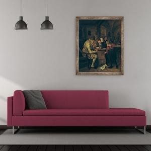 Tablou inramat - Jan Havicksz Steen - Maestrul scolii, 50 x 60 cm - Img 2