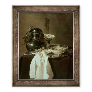 Tablou inramat - Jan Jansz Treck - Pewter, China si sticla, 50 x 60 cm