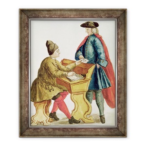 Tablou inramat - Jan van Grevenbroeck - Jucand la loteria venetiana, 70 x 85 cm