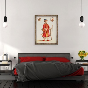 Tablou inramat - Jan van Grevenbroeck - Marco Polo, imbracat in costum tatar, 60 x 80 cm - Img 3
