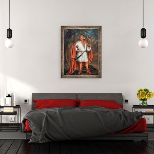 Tablou inramat - Jan Verelst - Etow Oh Koam, Regele Natiunilor Raului, 60 x 80 cm - Img 3