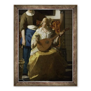 Tablou inramat - Jan Vermeer - Scrisoarea de dragoste, 60 x 80 cm