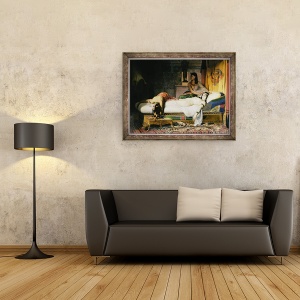 Tablou inramat - Jean-Andre Rixens - Moartea lui Cleopatra, 70 x 90 cm - Img 2