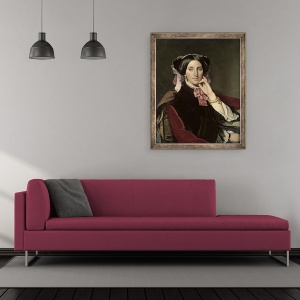 Tablou inramat - Jean Auguste Dominique Ingres - Doamna Gonse, 50 x 60 cm - Img 2