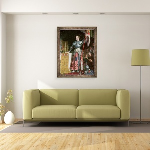 Tablou inramat - Jean Auguste Dominique Ingres - Ioana dArc 1412-31 la incoronarea regelui Carol al VII-lea 1403-61 17 iulie 1429, 70 x 90 cm - Img 2
