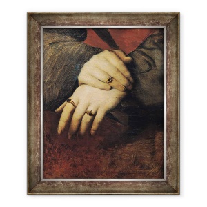 Tablou inramat - Jean Auguste Dominique Ingres - Studiul mainilor unei femei, 70 x 85 cm