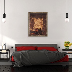 Tablou inramat - Jean Auguste Dominique Ingres - Visul lui Ossian, 60 x 80 cm - Img 3