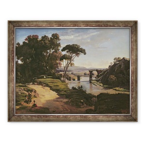 Tablou inramat - Jean Baptiste Camille Corot - Podul de la Narni, 60 x 80 cm