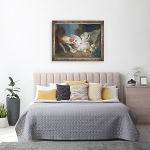 Tablou inramat - Jean-Baptiste Huet - Un caine Atacarea Gaste, 60 x 80 cm - Img 3