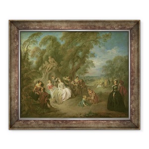 Tablou inramat - Jean-Baptiste Joseph Pater - Fête Champêtre, 50 x 60 cm