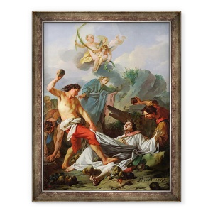 Tablou inramat - Jean Baptiste Marie Pierre - Martiriul Sfantului stefan, 60 x 80 cm