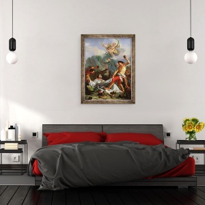 Tablou inramat - Jean Baptiste Marie Pierre - Martiriul Sfantului stefan, 60 x 80 cm - Img 3