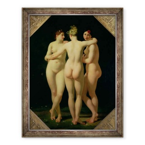 Tablou inramat - Jean-Baptiste Regnault - Cele Trei Gratii, 60 x 80 cm