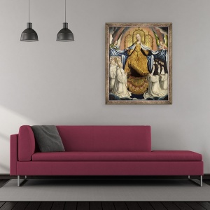 Tablou inramat - Jean Bellegambe the Elder - Fecioara adapostind Ordinul Citeaux, 70 x 85 cm - Img 2