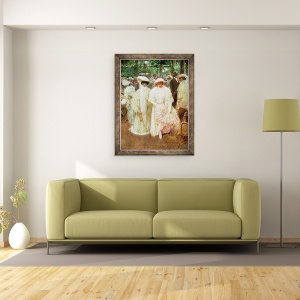 Tablou inramat - Jean Beraud - Gradinile Parisului, sau frumusetile noptii, 70 x 90 cm - Img 2