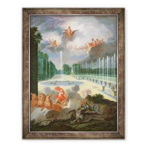 Tablou inramat - Jean Cotelle the Younger - Groves de Versailles. Vedere la bazinul Dragonului si la bazinul lui Neptun, 60 x 80 cm