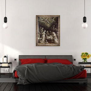 Tablou inramat - Jean de Saint-Igny - Adorarea Pastorilor, 60 x 80 cm - Img 3