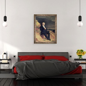 Tablou inramat - Jean Francois Gigoux - Portretul lui Charles Fourier 1772-1837, 60 x 80 cm - Img 3