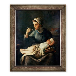 Tablou inramat - Jean-Francois Millet - Cerealele bebelusului, 70 x 85 cm