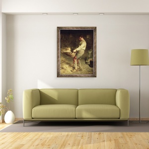 Tablou inramat - Jean-Francois Millet - Un Winnower, 70 x 90 cm - Img 2