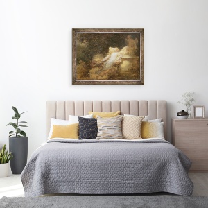Tablou inramat - Jean-Honore Fragonard - Juramantul de a iubi, 70 x 90 cm - Img 3