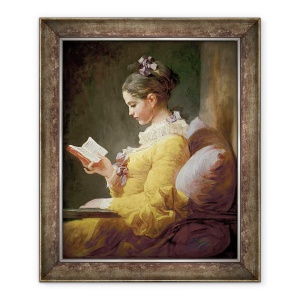 Tablou inramat - Jean-Honore Fragonard - Tanara fata lectura, 70 x 85 cm