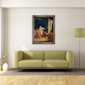 Tablou inramat - Jean Huber - Leveul Voltaire la Ferney, 70 x 90 cm - Img 2