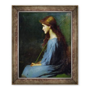 Tablou inramat - Jean-Jacques Henner - Pastorita mica, sec. XIX, 50 x 60 cm