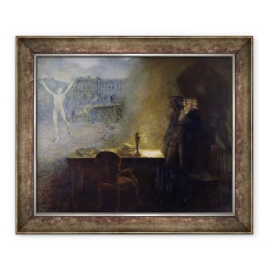 Tablou inramat - Jean Joseph Weerts - Viziunea lui Robespierre, 50 x 60 cm