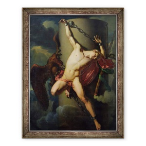 Tablou inramat - Jean-Louis-Cesar Lair - Tortura lui Prometeu, 70 x 90 cm