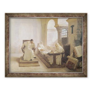 Tablou inramat - Jean Paul Laurens - Oamenii Sfantului Birou I, 60 x 80 cm