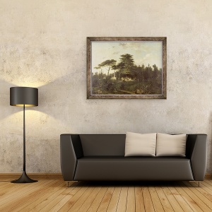 Tablou inramat - Jean-Pierre Houel - Cedrul Libanului in Jardin des Plantes, 70 x 90 cm - Img 2