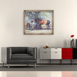 Tablou inramat - Jennifer Wright - Cai - Muste de vara, 70 x 85 cm - Img 2