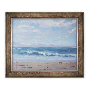 Tablou inramat - Jennifer Wright - Plaja Thurlestone, 50 x 60 cm