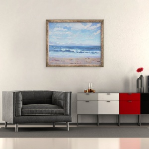 Tablou inramat - Jennifer Wright - Plaja Thurlestone, 50 x 60 cm - Img 2