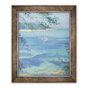 Tablou inramat - Jennifer Wright - Yacht acostat - Ziua perfecta, 70 x 85 cm