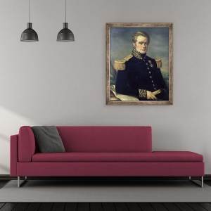 Tablou inramat - Jerome Cartellier - Portret De Jules Dumont dUrville 1790-1842 1845, 50 x 60 cm - Img 2